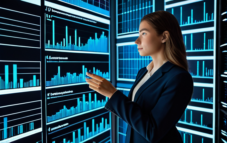 A professional data scientist, fully clothed in a modest business suit, stands in a sophisticated, dimly lit data center. She is surrounded by holographic displays showing complex algorithms, charts, and graphs representing olfactory data and customer behavior analytics. Subtle, digital scent waves emanate from abstract diffusers in the foreground, symbolizing the integration of AI and aromamarketing. The scene is futuristic and clean, with a focus on technological innovation and data-driven insights. safe for work, appropriate content, fully clothed, perfect anatomy, correct proportions, natural pose, well-formed hands, proper finger count, natural body proportions, professional photography, high quality, professional.