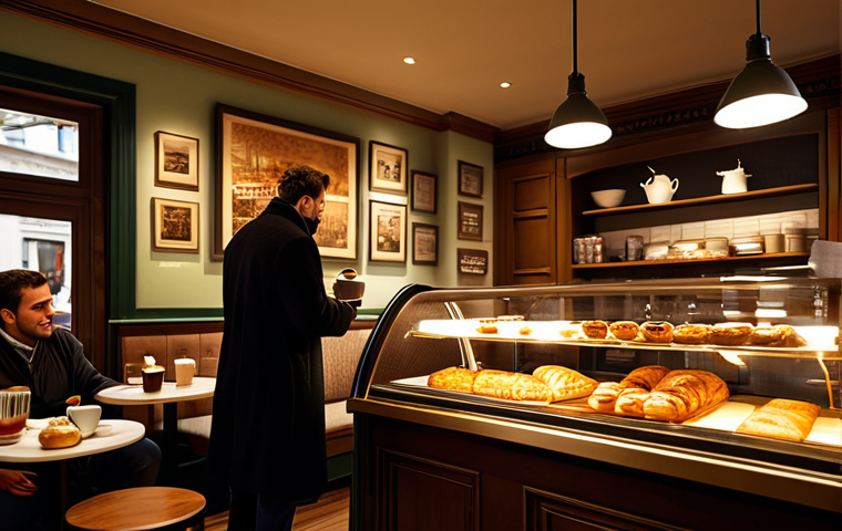 **

"A cozy café interior, warm lighting, aroma of freshly brewed coffee, patrons enjoying pastries, fully clothed, appropriate attire, safe for work, perfect anatomy, natural proportions, professional photography, high quality, inviting atmosphere, clean and tidy."

**