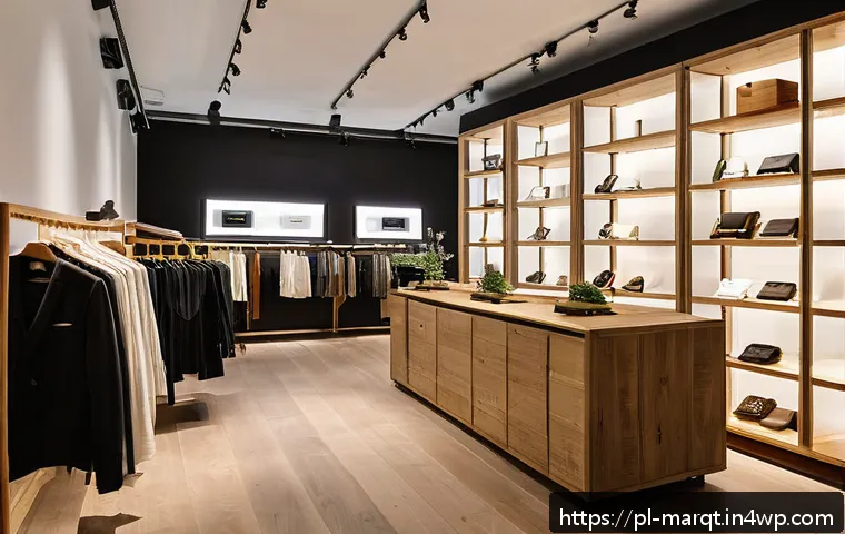 향기 마케팅의 변화하는 고객 기대 - A modern boutique clothing store interior in Warsaw, Poland, featuring subtle ambient lighting and e...