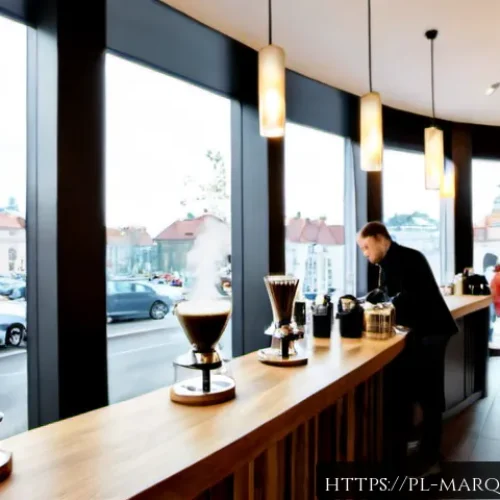 Home 16 향기 마케팅의 국제적 성공 사례 - Photorealistic luxury coffee boutique in central Warsaw, Poland, an elegant scent-marketing installa...